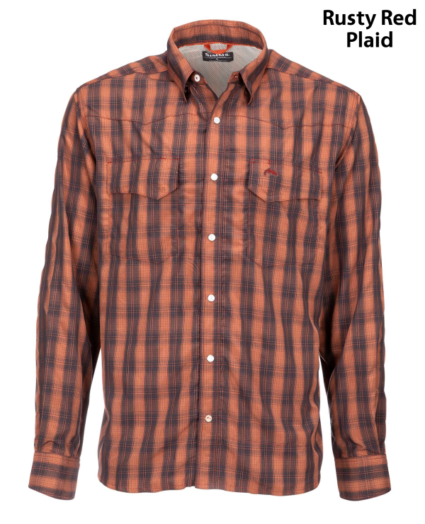 Simms Big Sky Fishing Shirt Rusty Red Plaid Simms Big Sky Fishing Shirt Rusty Red Plaid